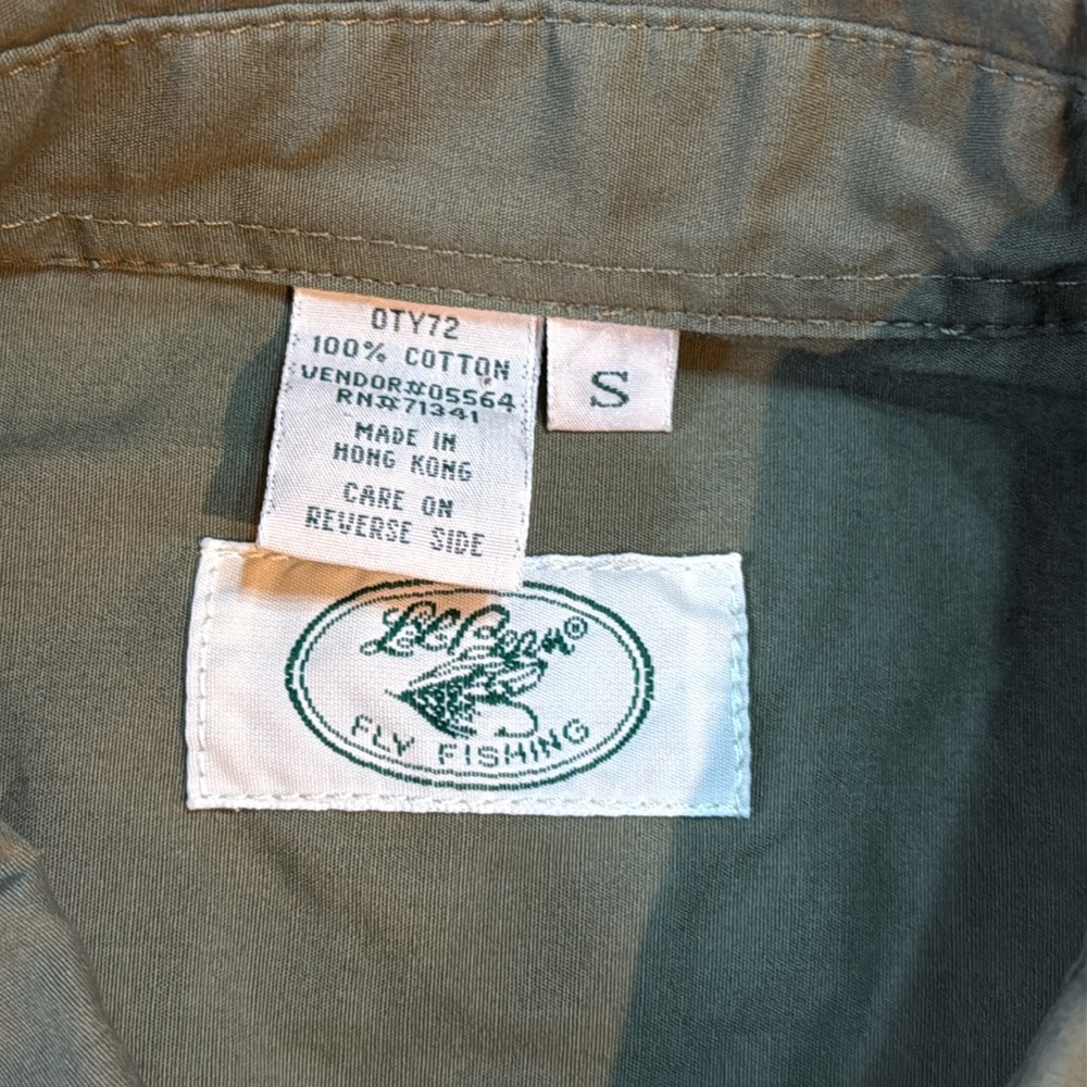 🌴🎣LL BEAN FLY FISHING SHIRT - OLIVE GREEN - MENS SMALL🎣🌴 - Picture 4 of 9